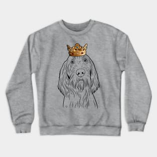 Spinone Italiano Dog King Queen Wearing Crown Crewneck Sweatshirt